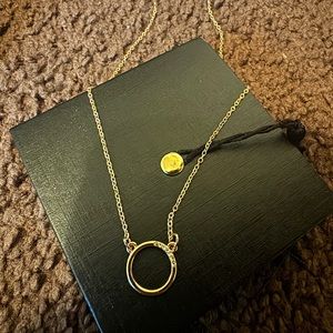 Gold plated necklace with diamonds